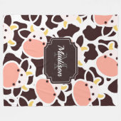 Niedliches Kuhmuster Fleecedecke (Vorderseite (Horizontal))