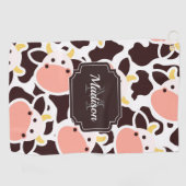 Niedliches Kuhmuster Golfhandtuch (Horizontal)