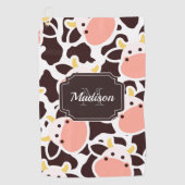 Niedliches Kuhmuster Golfhandtuch (Vorderseite)