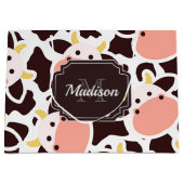 Niedliches Kuhmuster Große Geschenktüte (Vorderseite)