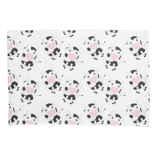 Niedliches Kuhmuster Kissenbezug (Vorderseite)