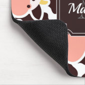 Niedliches Kuhmuster Mousepad (Ecke)