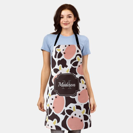 Niedliches Kuhmuster Schürze (Getragen)