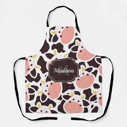 Niedliches Kuhmuster Schürze (Vorderseite)