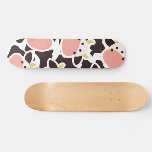Niedliches Kuhmuster Skateboard (Horizontal)