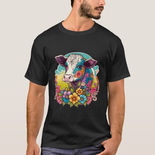 Niedliches Kuhtier T-Shirt (Vorderseite)