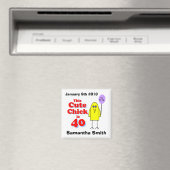 Niedliches Küken ist 40! Magnet (In Situ (Geschirrspüler))