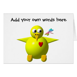 Niedliches Küken mit Dragonfly