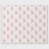 Niedliches Küken-Rosa Teddy Bär Blumenpapier Geschenkpapier (Flach)