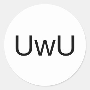 Niedliches kundenspezifisches FarbeUwu Kawaii Runder Aufkleber