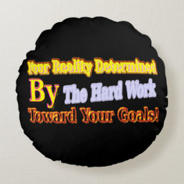 Niedliches Kunstdesign über "Ihre Realität". Kaufe Rundes Kissen