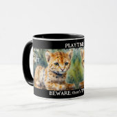 Niedliches künstlerisches Baby Tiger Katzen Tasse (Vorderseite Links)