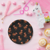 Niedliches Künstlerisches Golden Retriever Hundemu Pappteller (Party)