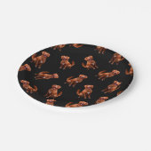 Niedliches Künstlerisches Golden Retriever Hundemu Pappteller (Schrägansicht)