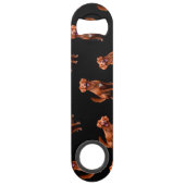 Niedliches Künstlerisches Golden Retriever Hundemu Speed Flaschenöffner (Rückseite)