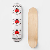 Niedliches Künstlerisches Herz Ladybug Skateboard (Vorderseite)