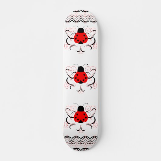 Niedliches Künstlerisches Herz Ladybug Skateboard  (Vorne)