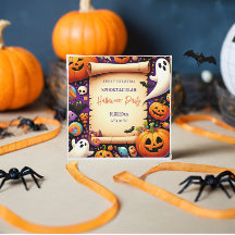 Niedliches Kürbis Halloween-Party Orange Lila