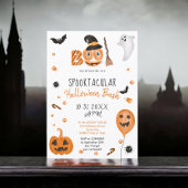 Niedliches Kürbisboo Halloween-Bash-Party Einladung