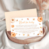 Niedliches Kürbisbuch für Babydusche Begleitkarte
