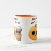 Niedliches Kürbisgewürz "Lass's Get Spicy" Fall Ta Zweifarbige Tasse (Mittel)