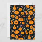 Niedliches Kürbiskartenträger Halloween Einladung (Rückseite)