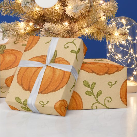 Niedliches Kürbismuster - Wrapping Paper - Hallowe Geschenkpapier (Feiertage)