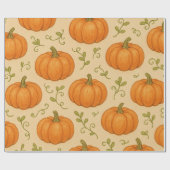 Niedliches Kürbismuster - Wrapping Paper - Hallowe Geschenkpapier (Flach)