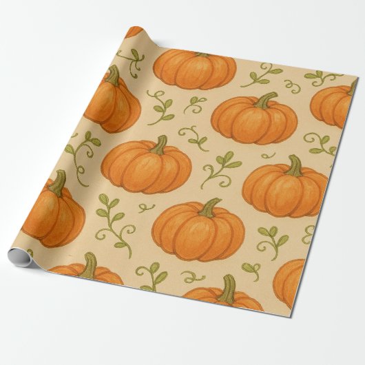 Niedliches Kürbismuster - Wrapping Paper - Hallowe Geschenkpapier (Ungerollt)