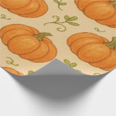 Niedliches Kürbismuster - Wrapping Paper - Hallowe Geschenkpapier (Ecke)