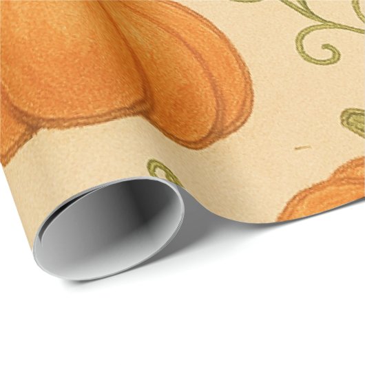 Niedliches Kürbismuster - Wrapping Paper - Hallowe Geschenkpapier (Rolleneckpunkt)
