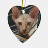 Niedliches Kuriositäten sphynx Kätzchen Keramikornament (Links)