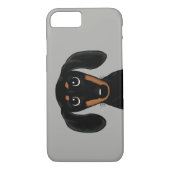 Niedliches kurzhaariges Schwarzes und TAN-Dackel Case-Mate iPhone Hülle (Rückseite)