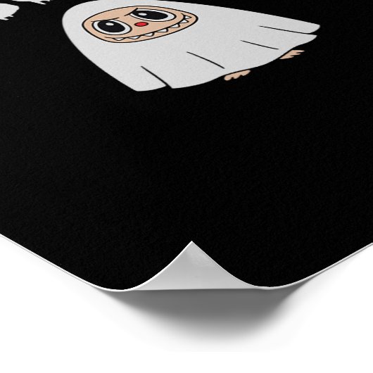 Niedliches Laboo-Boo-Ghost-Halloween für Erwachsen Poster (Ecke)