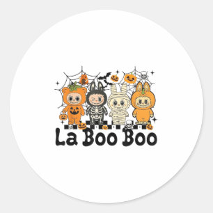 Niedliches Laboo-Boo-Ghost-Halloween für Erwachsen Runder Aufkleber