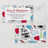 Niedliches Labormuster-weiße Geschäfts-Karte Visitenkarte (Vorne/Hinten)