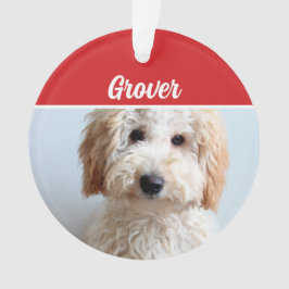 Niedliches Labradoodle Dog Weihnachtsfeiertag Foto Ornament