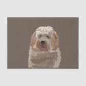Niedliches Labradoodle Goldendoodle Poodle Dog Seidenpapier (Vorderseite)