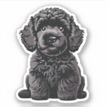 Niedliches Labradoodle Welpe Doodle Dog Vinyl Stic