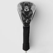 Niedliches Labrador Black Doppy-Welpen  Golf Headcover (Vorderseite)