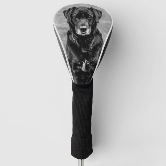 Niedliches Labrador Black Doppy-Welpen Golf Headcover (Vorderseite)