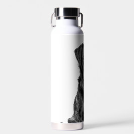 Niedliches Labrador Black Doppy-Welpen Trinkflasche