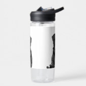 Niedliches Labrador Black Doppy-Welpen Trinkflasche (Links)