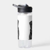 Niedliches Labrador Black Doppy-Welpen Trinkflasche (Rechts)