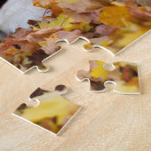 Niedliches Labrador Hund in Herbstlauben Puzzle (Seite)