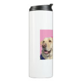 Niedliches Labrador mit HerzValentine Thermosbecher (Nach links gedreht)