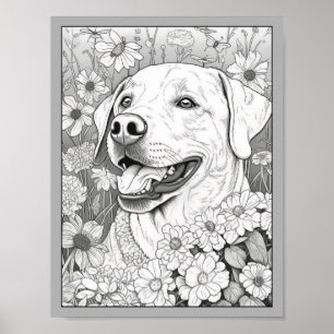 Niedliches Labrador Retriever Dog Coloring Poster