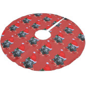 Niedliches Labrador Retriever Polyester Weihnachtsbaumdecke (Schrägansicht)