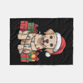 Niedliches Labrador Weihnachtsdesign Funny Labrado Fleecedecke (Vorderseite (Horizontal))