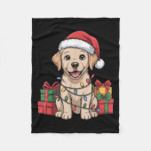 Niedliches Labrador Weihnachtsdesign Funny Labrado Fleecedecke (Vorderseite)